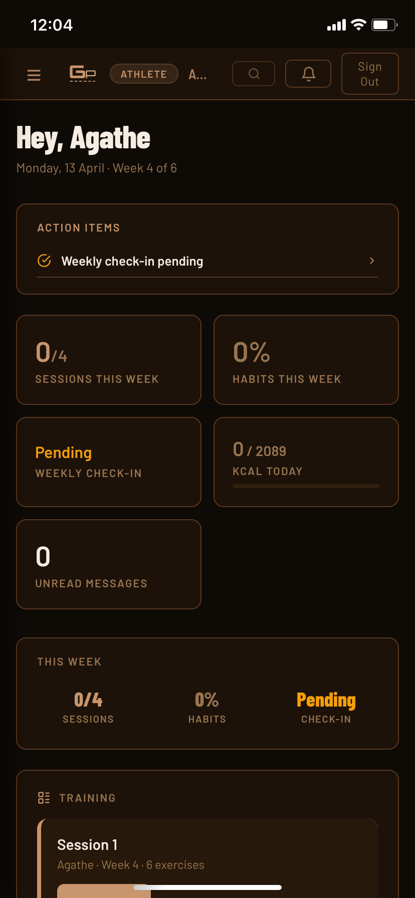 GP Platform: Dashboard